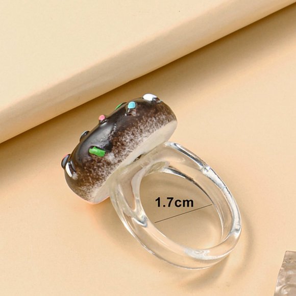 Plastic donut ring cute dessert gift‎ yummy pink - Picture 3 of 3